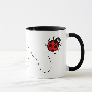 Caneca Ladybird Heart Pattern Combo Mug, 325 ml
