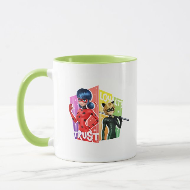 Caneca Ladybug e Cat Noir | Confiança e lealdade (Esquerda)