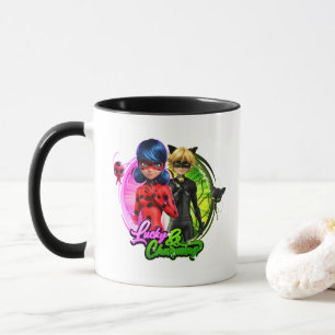 Caneca Ladybug e Cat Noir   Sortudo e encantador