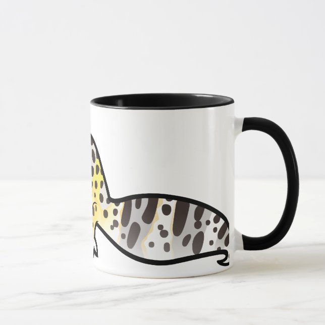 Caneca Lagartixa Leopardo Desenhada (Direita)