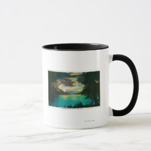 Caneca Lago Kenai, Alaska com recolhimento da tempestade
