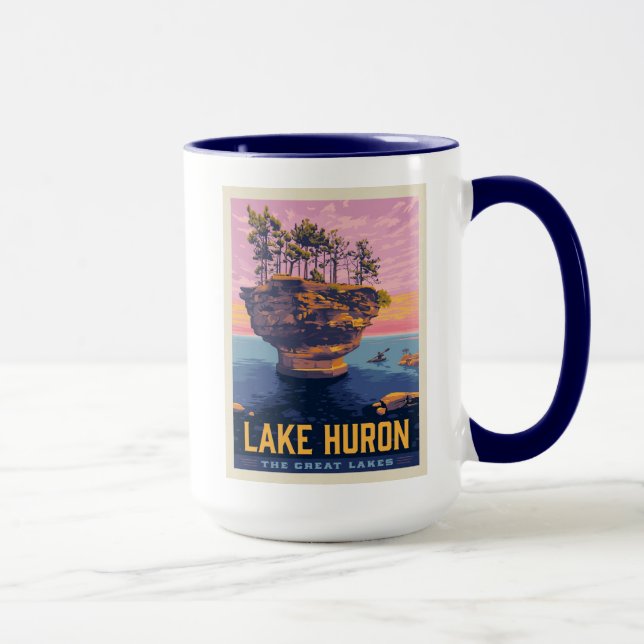 Caneca Lagos excelente | Lago Huron (Direita)