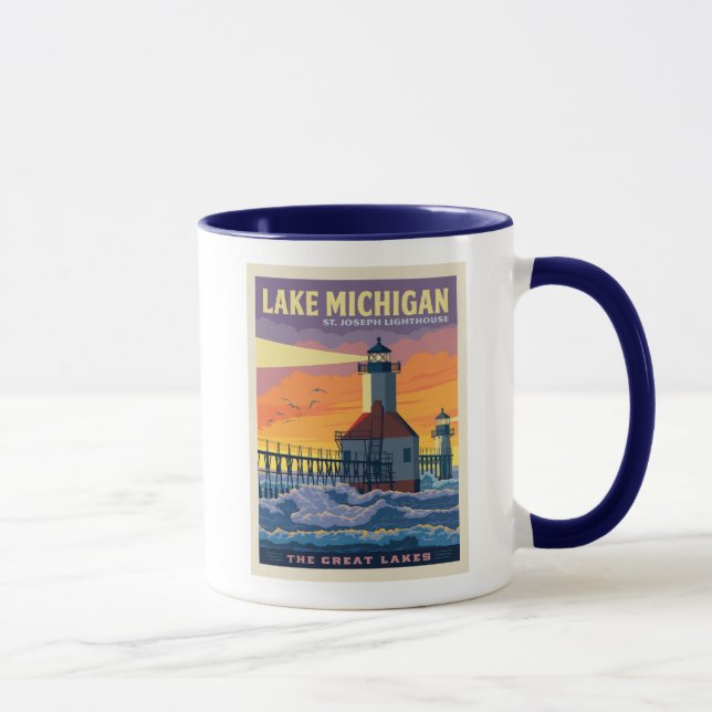 Caneca Lagos excelente | Lago Michigan (Direita)