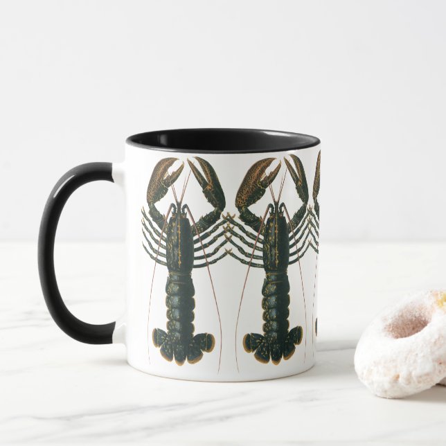 Caneca Lagosta Vintage, Oceano Marinho (Com Donut)