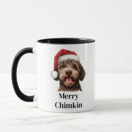 Caneca Lagotto Romagnolo Dog Santa Hat Natal