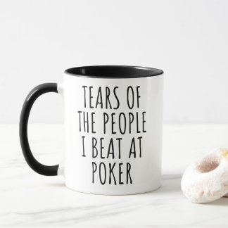 Caneca Lágrimas das Pessoas que espanco no Poker Engraçad