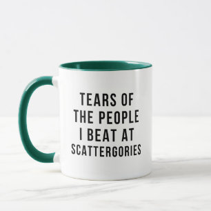 Caneca Lágrimas das Pessoas que eu bato nas Escattergória