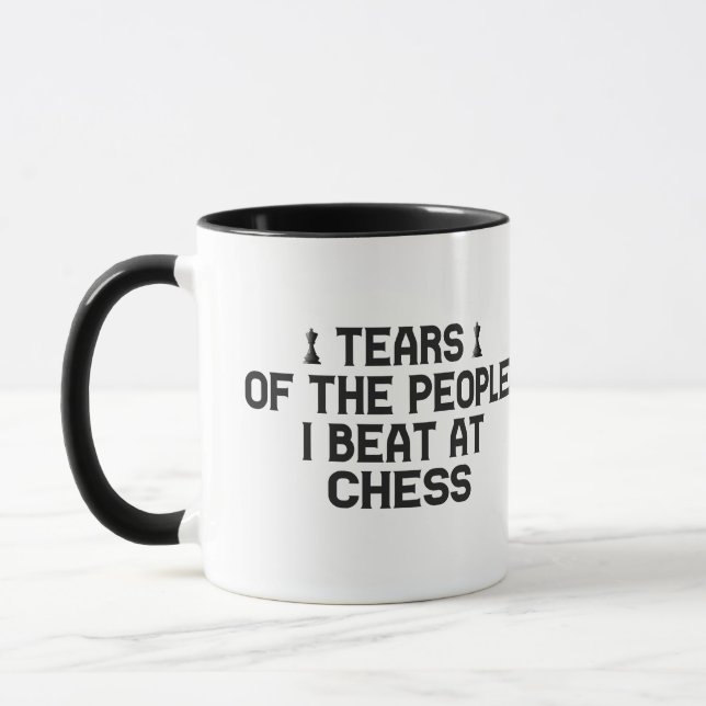 Caneca Lágrimas Das Pessoas Que Eu Bato No Chess Engraçad (Esquerda)