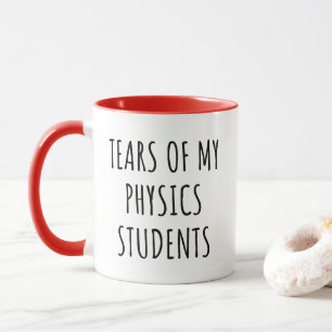 Caneca Lágrimas de meus alunos de física Engraçados Profe