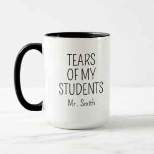 Caneca Lágrimas de meus alunos professor presentes de est