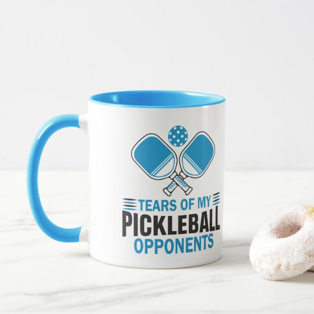 Caneca Lágrimas de meus oponentes do Pickleball (Com Donut)