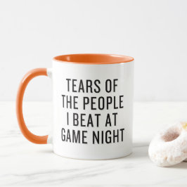 Caneca Lágrimas Divertidas das Pessoas que Eu Derroto na