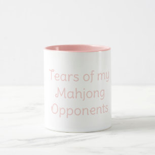 Caneca Lágrimas dos Meus Adversários de Mahjong Engraçada