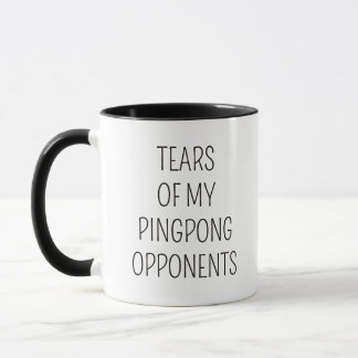 Caneca Lágrimas dos Meus Adversários de Pingue-Pongue