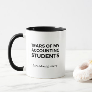 Caneca Lágrimas dos Meus Alunos de Contabilidade Professo