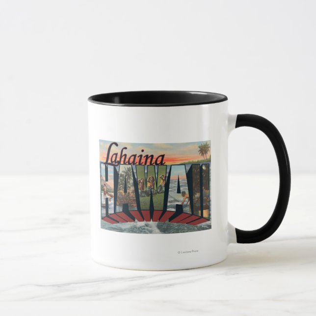 Caneca Lahaina, Havaí - Cenas com Letras Grandes (Direita)