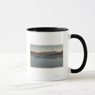Caneca Lake Placid, NY - vista do navio a vapor Doris