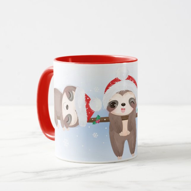 Caneca Lama de Natal Bonita (Frente Esquerda)
