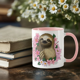 Caneca Lama e Flores