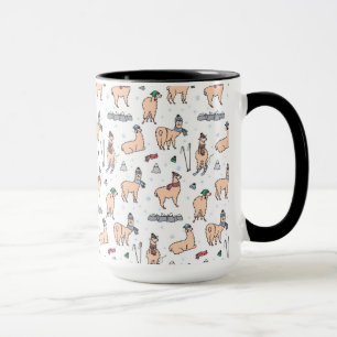 Caneca Lamas no teste padrão de esqui dos chapéus & dos