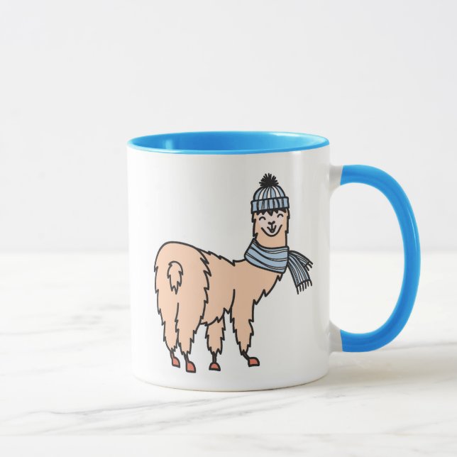 Caneca Lamas no teste padrão de esqui dos chapéus & dos (Direita)