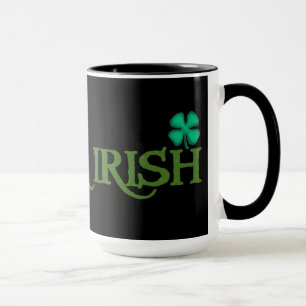 Caneca Lâmina de pau grande da Irlanda negra