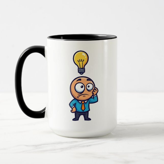 Caneca Lâmpada de Ideia Dum Dum Engraçada (Esquerda)