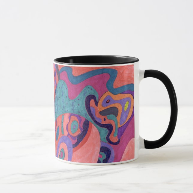 Caneca Lâmpadas, Abstrato Art Mug (Direita)