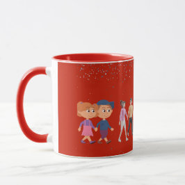 Caneca Lâmpadas de Namorados Vermelho