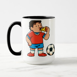 Caneca Lanche do Intervalo – Pizza de Futebol Engraçada