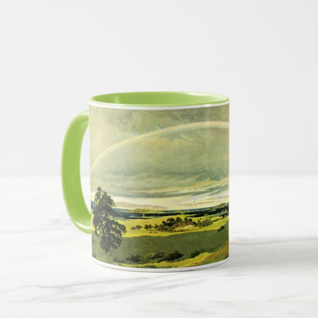 Caneca Landscape with Rainbow, fine art, (Frente Esquerda)