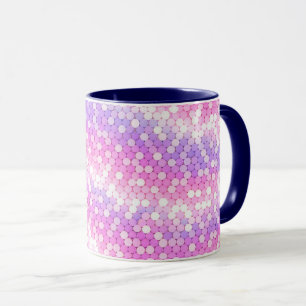 Caneca Lantejoulas Rosa e Malva Brilho