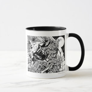Caneca Lanterna verde e a lua - preto e branco