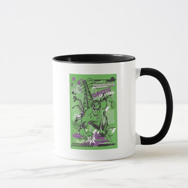 Caneca Lanterna Verde - Poster de Colagem Absurda (Direita)
