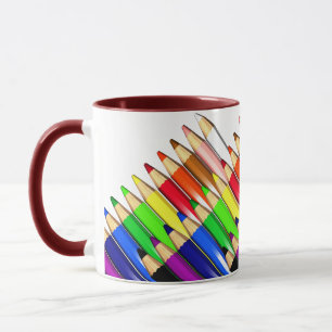 Caneca lápis a cores