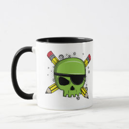 Caneca Lápis Cruzados Escolares Essenciais para a Escola