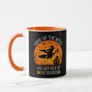 Caneca Lar da Bruxa e Seu Pacote de Dachshunds Legal