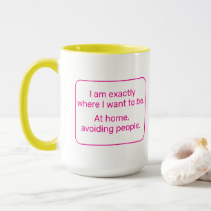 Caneca Lar (destro, amarelo / rosa)