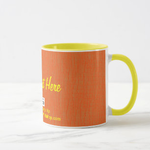 Caneca Laranja Básico, Seu Texto Aqui
