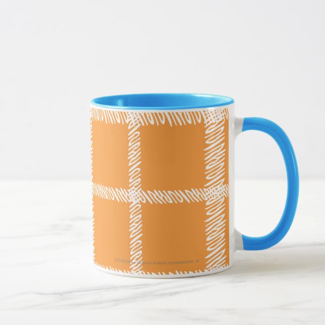 Caneca Laranja da xadrez (Direita)