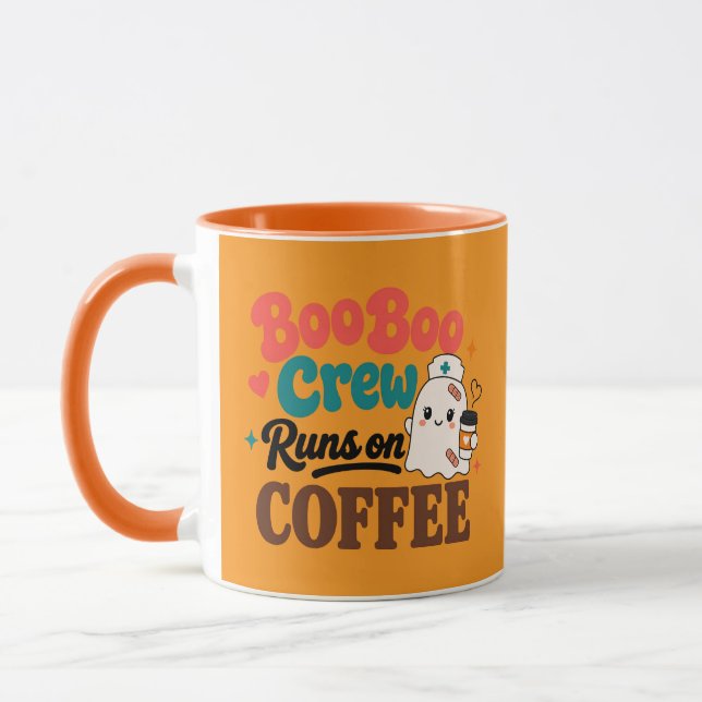 Caneca Laranja Equipe Boo Boo Funciona Com Café (Esquerda)