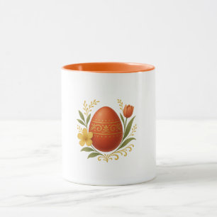 Caneca Laranja - Feliz Páscoa