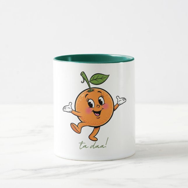 Caneca Laranja Feliz Ta Daa (Centro)
