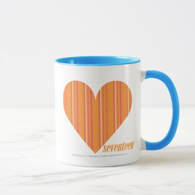 Caneca Laranja fina 3 das listras (Direita)