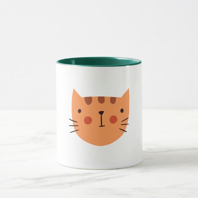 Caneca Laranja Gato Bonito (Centro)