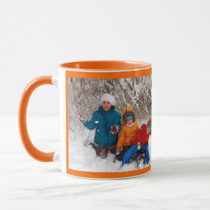 Caneca Laranja Personalizar Modelo de Fotografia Dotado M