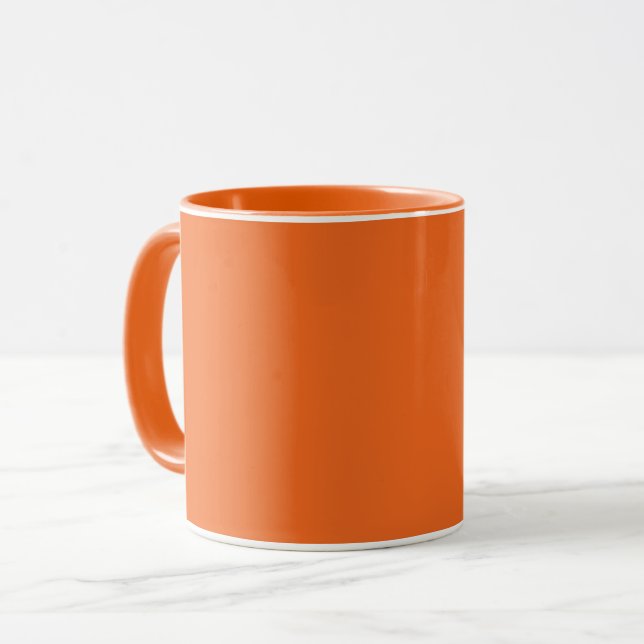 Caneca Laranja Retro Em Laranja (Frente Esquerda)