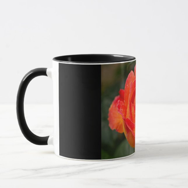 Caneca Laranja Rosa Floral (Esquerda)