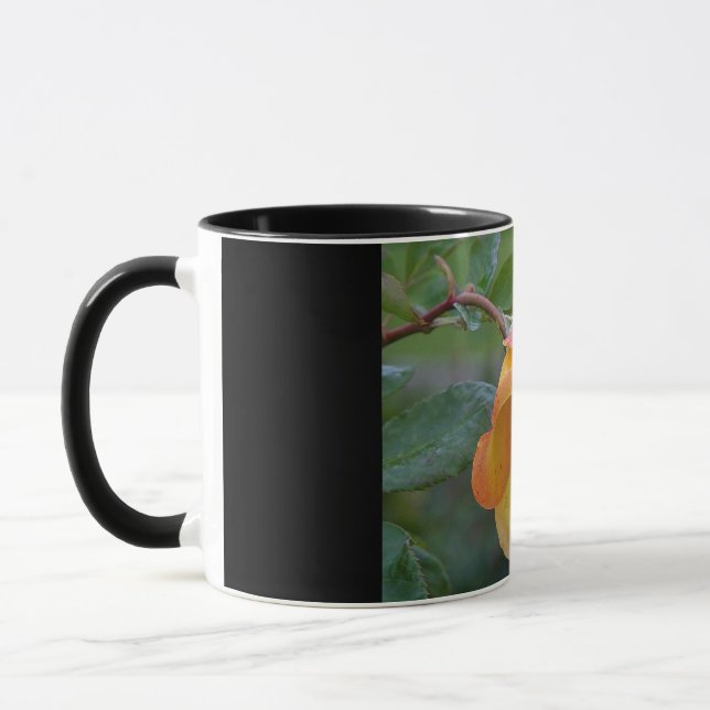 Caneca Laranja Rosa Floral 2 (Esquerda)