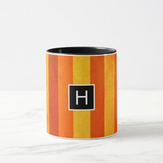 Caneca Laranja Vermelho Laranja Quente Monograma (Centro)